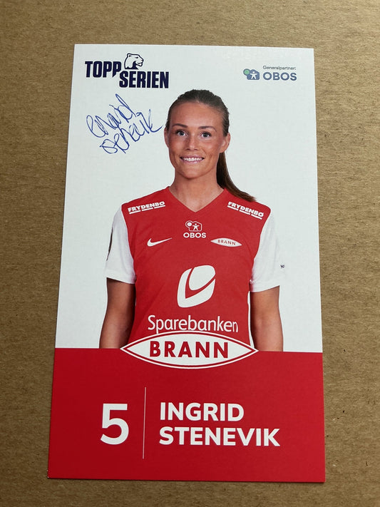 Ingrid Stenevik, Norway 🇳🇴 SK Brann Kvinner 2023/24 hand signed - Autographs-World