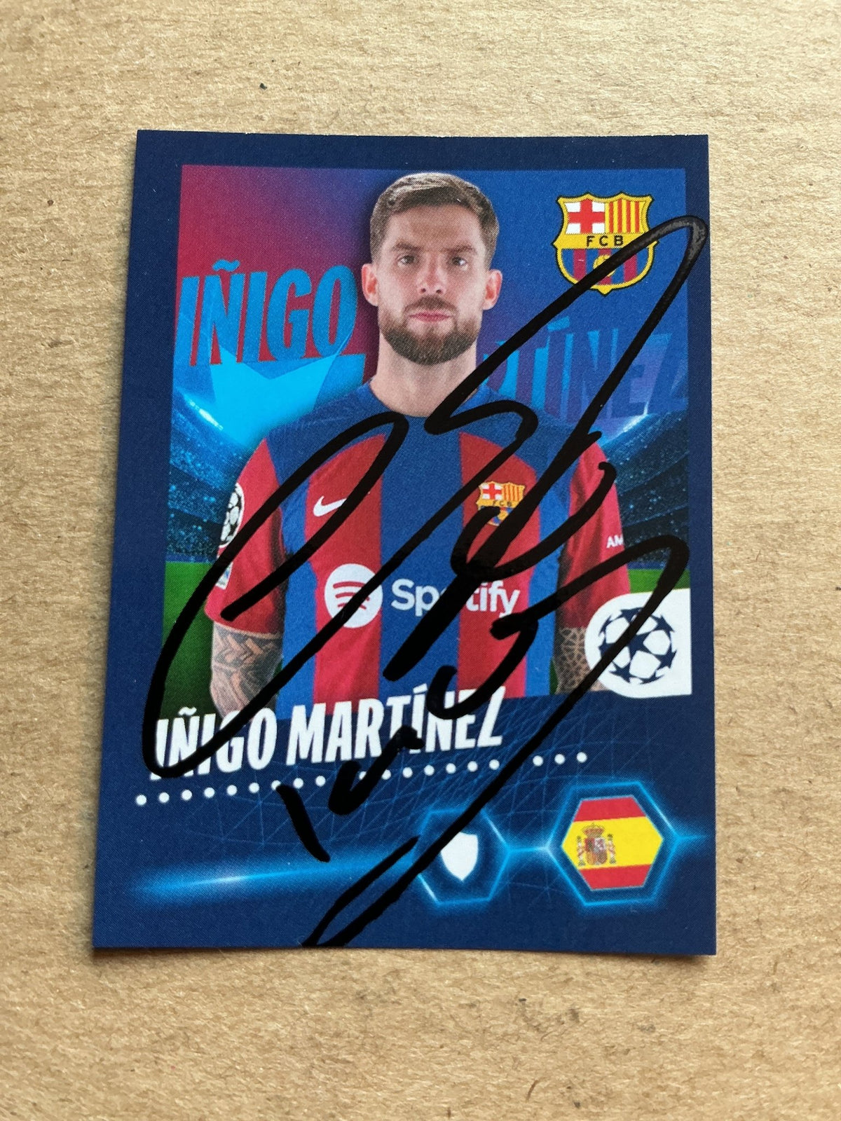 Inigo Martinez, Spain 🇪🇸 FC Barcelona 2023/24 Topps hand signed - Autographs-World