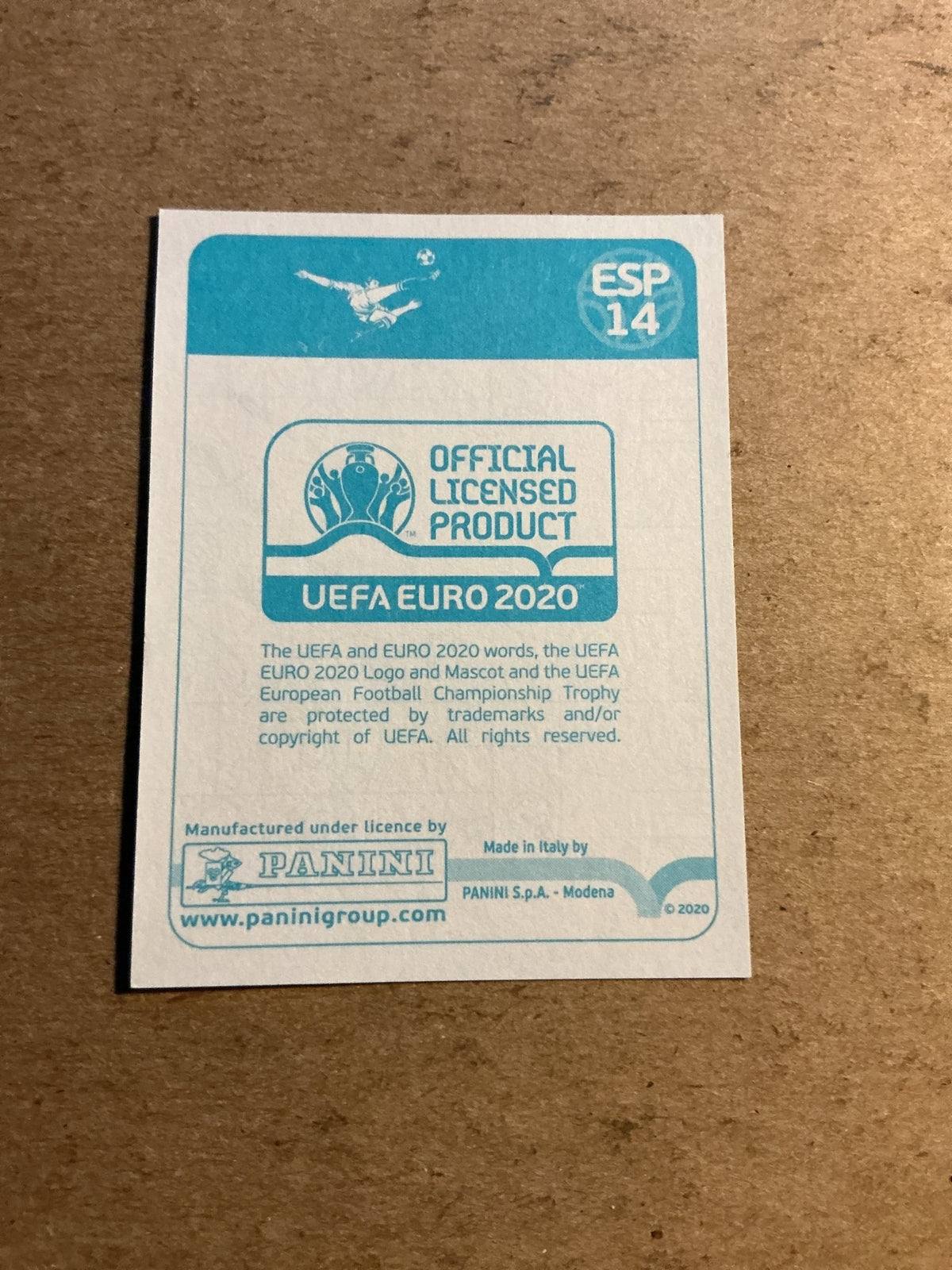 Inigo Martinez, Spain 🇪🇸 UEFA Euro 2020 Panini hand signed - Autographs-World