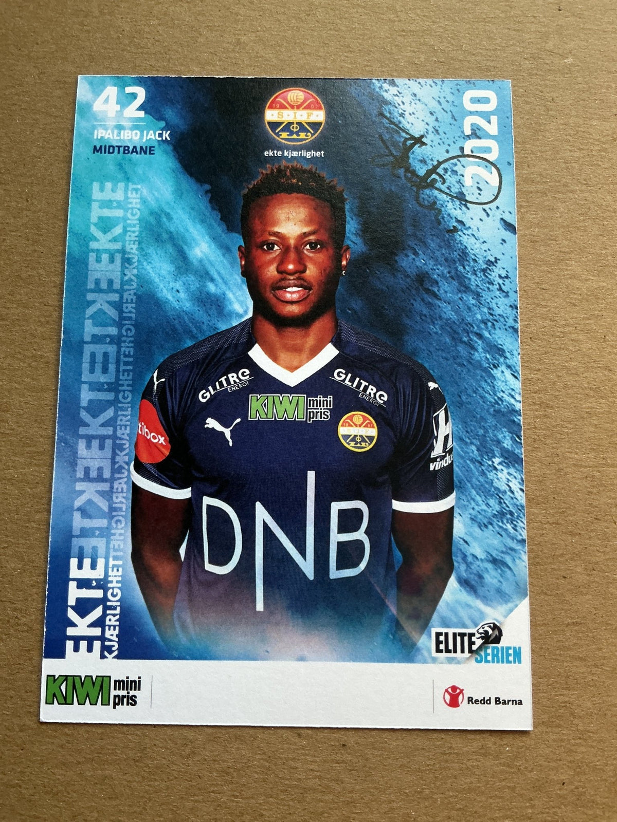 Ipalibo Jack, Nigeria 🇳🇬 Strømsgodset IF 2020/21 hand signed - Autographs-World