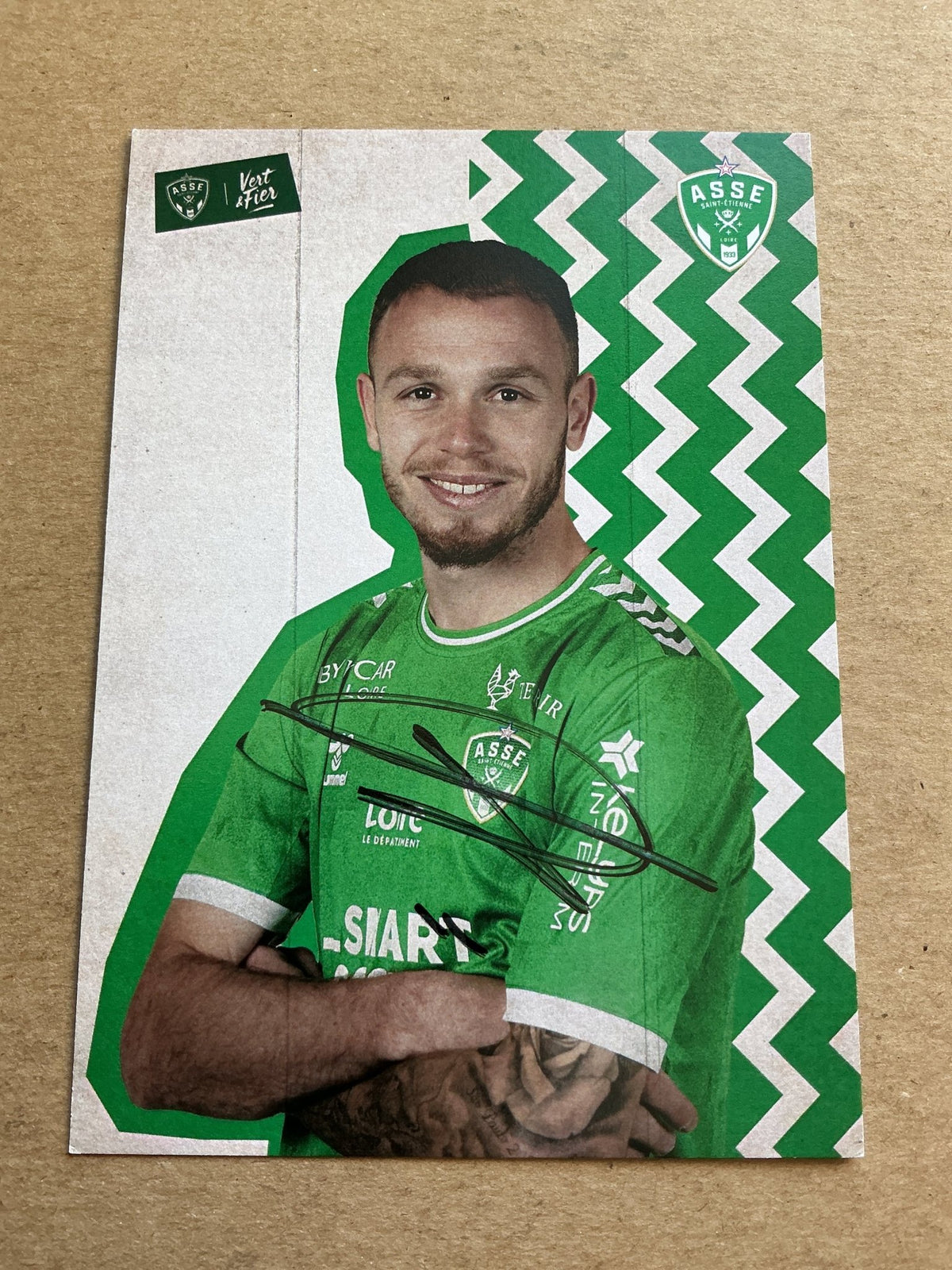 Irvin Cardona, France 🇫🇷 AS Saint-Etienne 2023/24 hand signed - Autographs-World