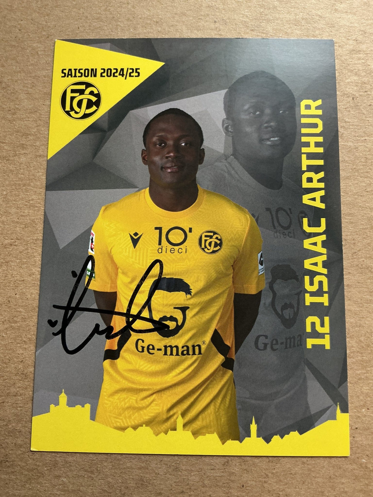 Isaac Arthur, Ghana 🇬🇭 FC Schaffhausen 2024/25 hand signed - Autographs-World