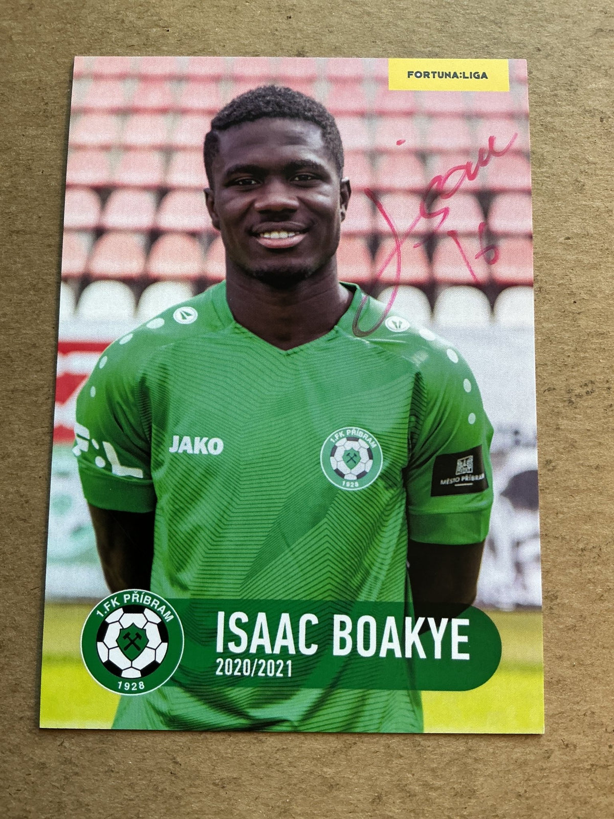 Isaac Boakye, Ghana 🇬🇭 1.FK Příbram 2020/21 hand signed - Autographs-World