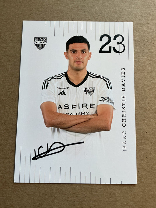 Isaac Christie-Davies, Wales 🏴󠁧󠁢󠁷󠁬󠁳󠁿 KAS Eupen 2023/24 hand signed - Autographs-World
