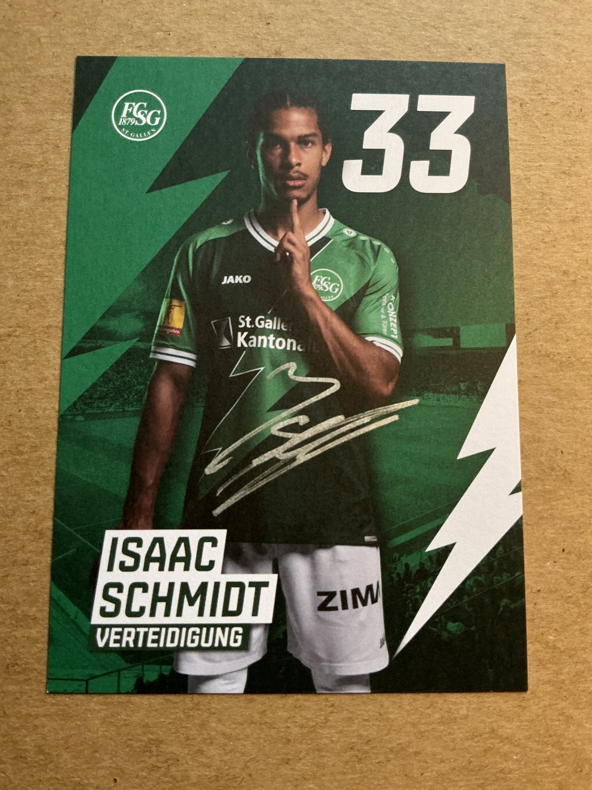 Isaac Schmidt, Germany 🇩🇪 FC St. Gallen 2022/23 hand signed - Autographs-World
