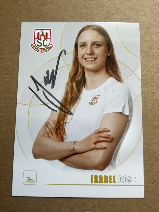 Isabel Gose, Germany 🇩🇪 Swimming Summer Olympics 2024 hand signed - Autographs-World