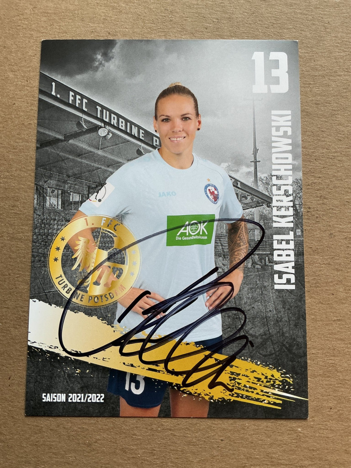Isabel Kerschowski, Germany 🇩🇪 1.FFC Turbine Potsdam 2021/22 hand signed - Autographs-World