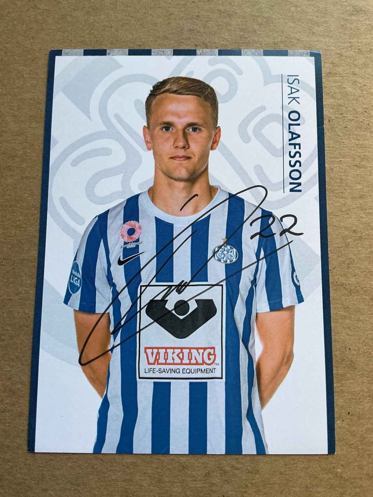 Isak Olafsson, Iceland 🇮🇸 Esbjerg fB 2021/22 hand signed - Autographs-World