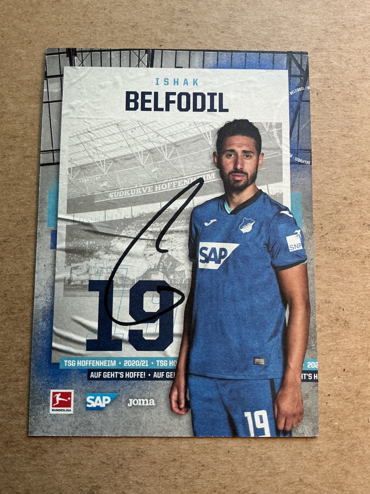 Ishak Belfodil, Algeria 🇩🇿 TSG 1899 Hoffenheim 2020/21 hand signed - Autographs-World
