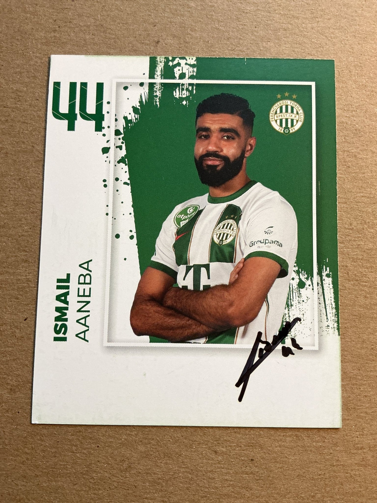 Ismail Aaneba, France 🇫🇷 Ferencváros TC 2023/24 hand signed - Autographs-World