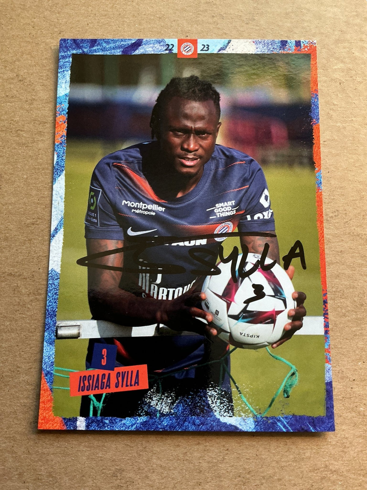 Issiaga Sylla, Guinea 🇬🇳 Montpellier HSC 2022/23 hand signed - Autographs-World