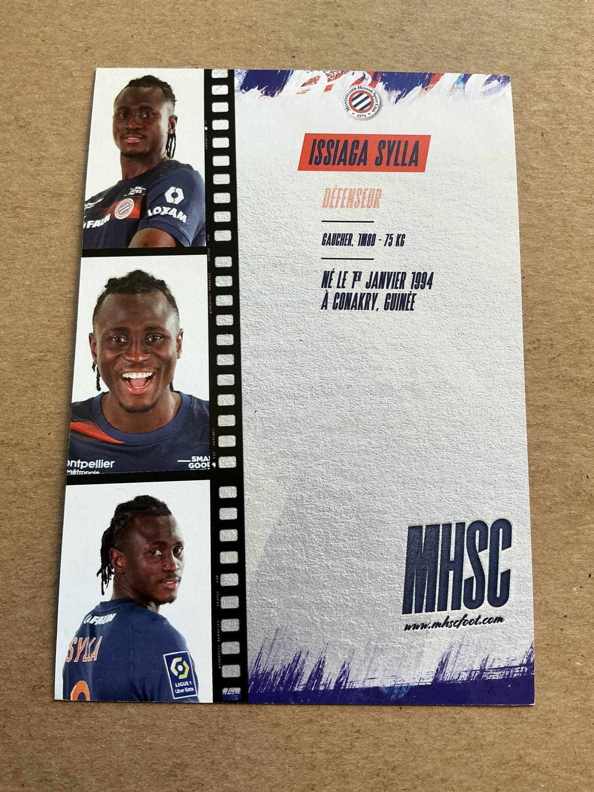 Issiaga Sylla, Guinea 🇬🇳 Montpellier HSC 2022/23 hand signed - Autographs-World