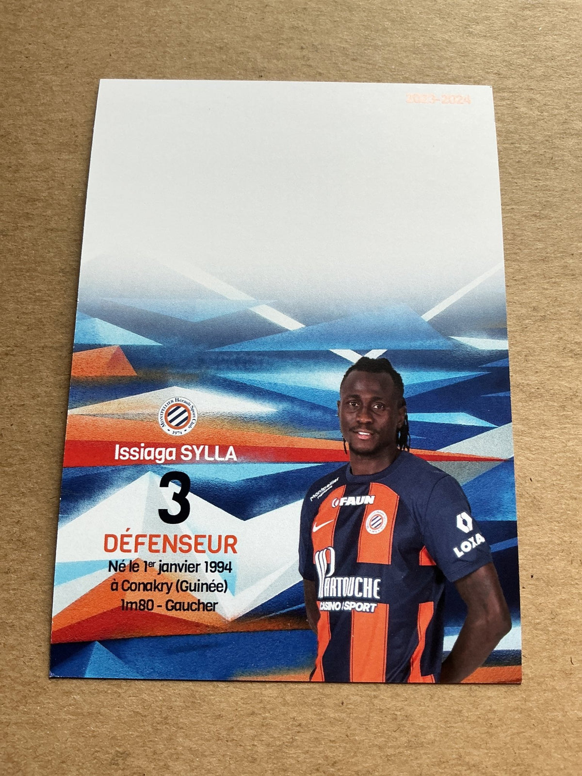 Issiaga Sylla, Guinea 🇬🇳 Montpellier HSC 2023/24 hand signed - Autographs-World