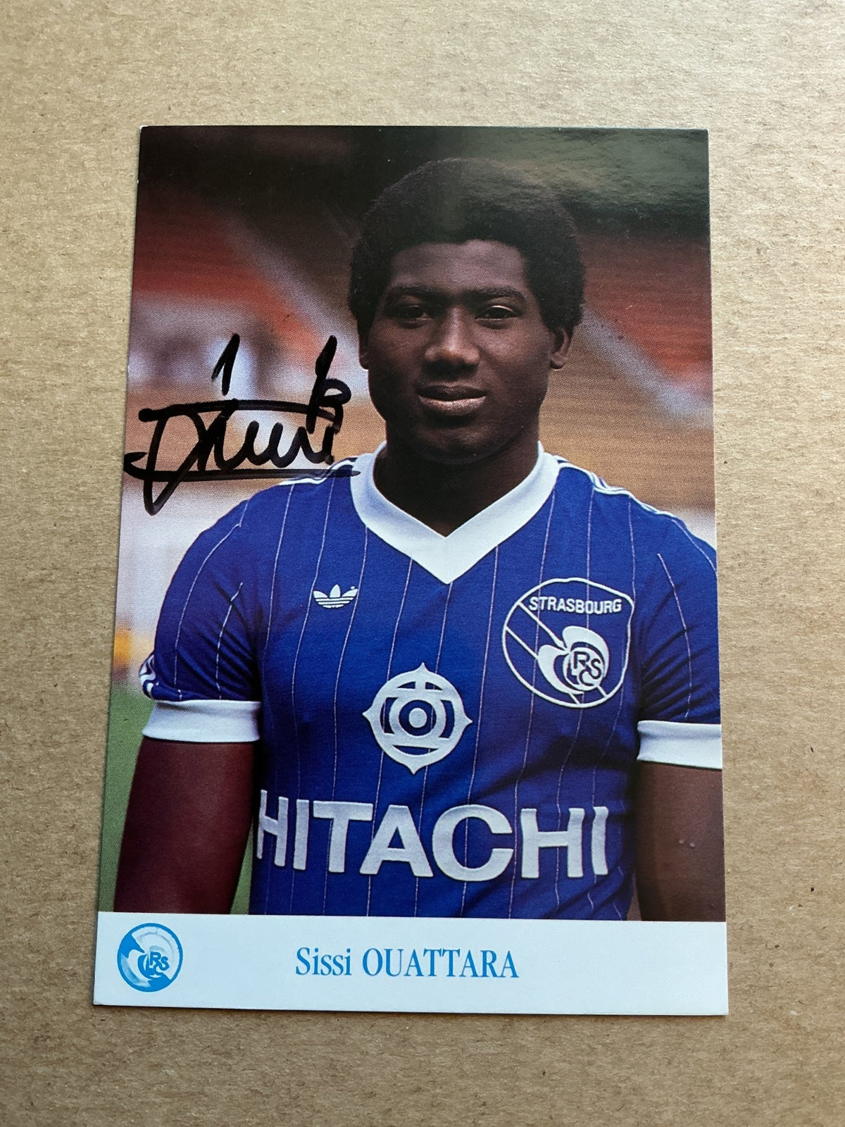 Issiaka Ouattara, Burkina Faso 🇧🇫 RC Strasbourg 1983/84 hand signed - Autographs-World