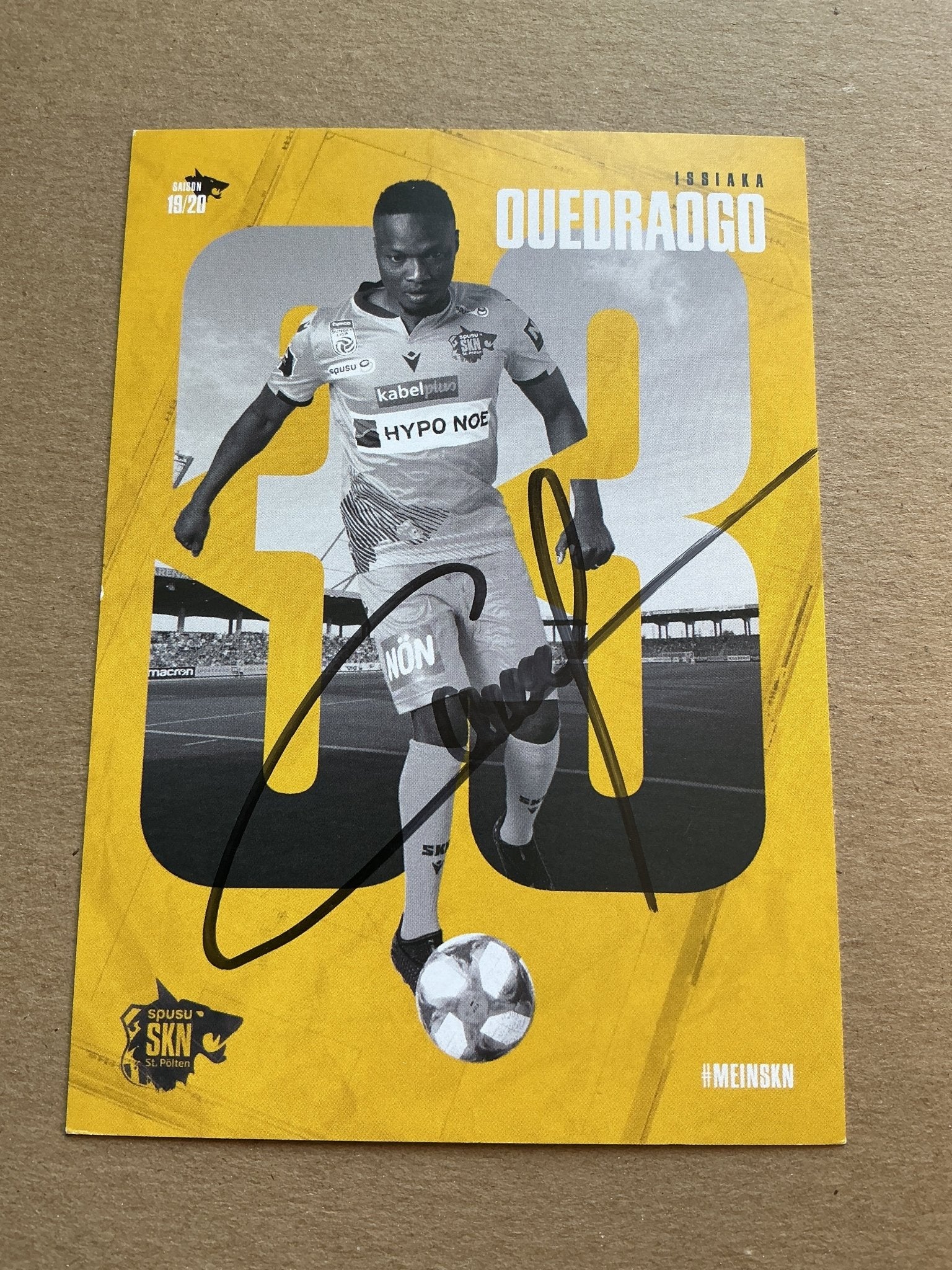 Issiaka Ouédraogo, Burkina Faso 🇧🇫 SKN St. Pölten 2019/20 hand signed - Autographs-World