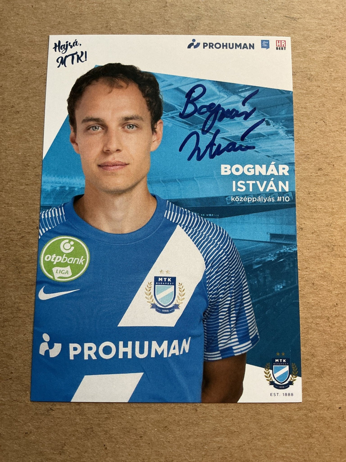 István Bognár, Hungary 🇭🇺 MTK Budapest FC 2023/24 hand signed - Autographs-World