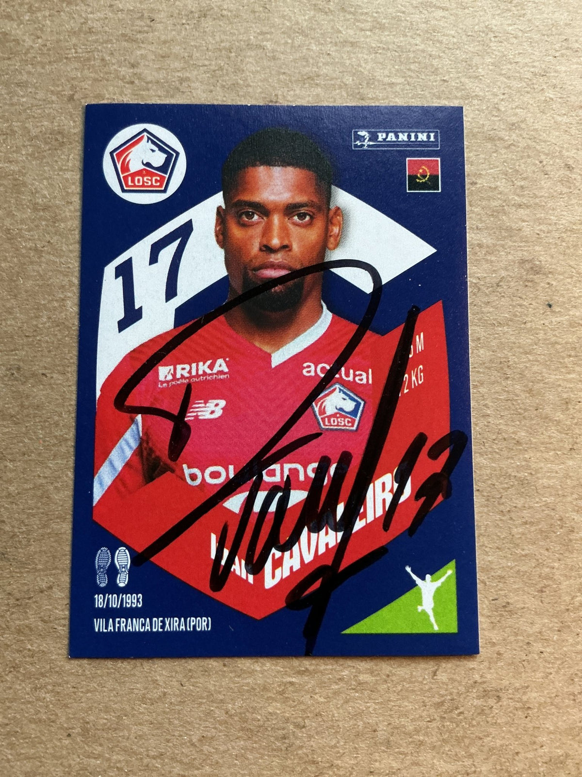 Ivan Cavaleiro, Portugal 🇵🇹 Lille OSC 2024 Panini hand signed - Autographs-World