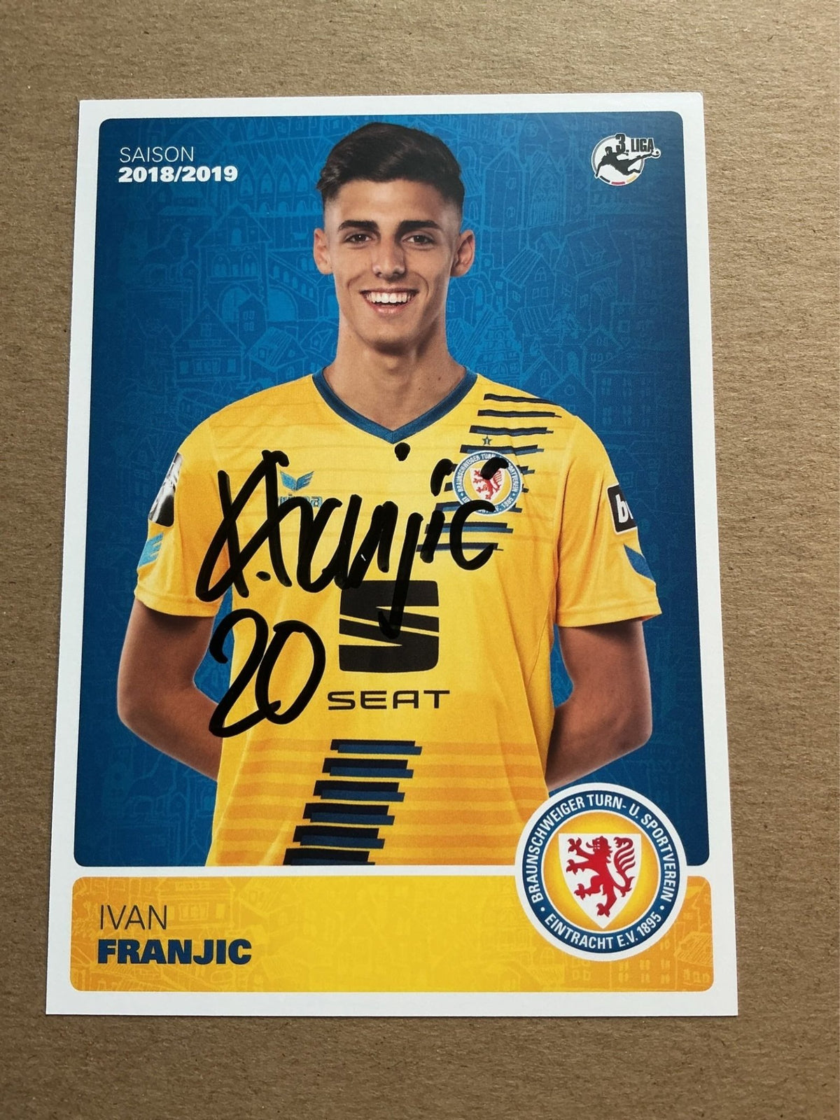 Ivan Franjić, Croatia 🇭🇷 Eintracht Braunschweig 2018/19 hand signed - Autographs-World