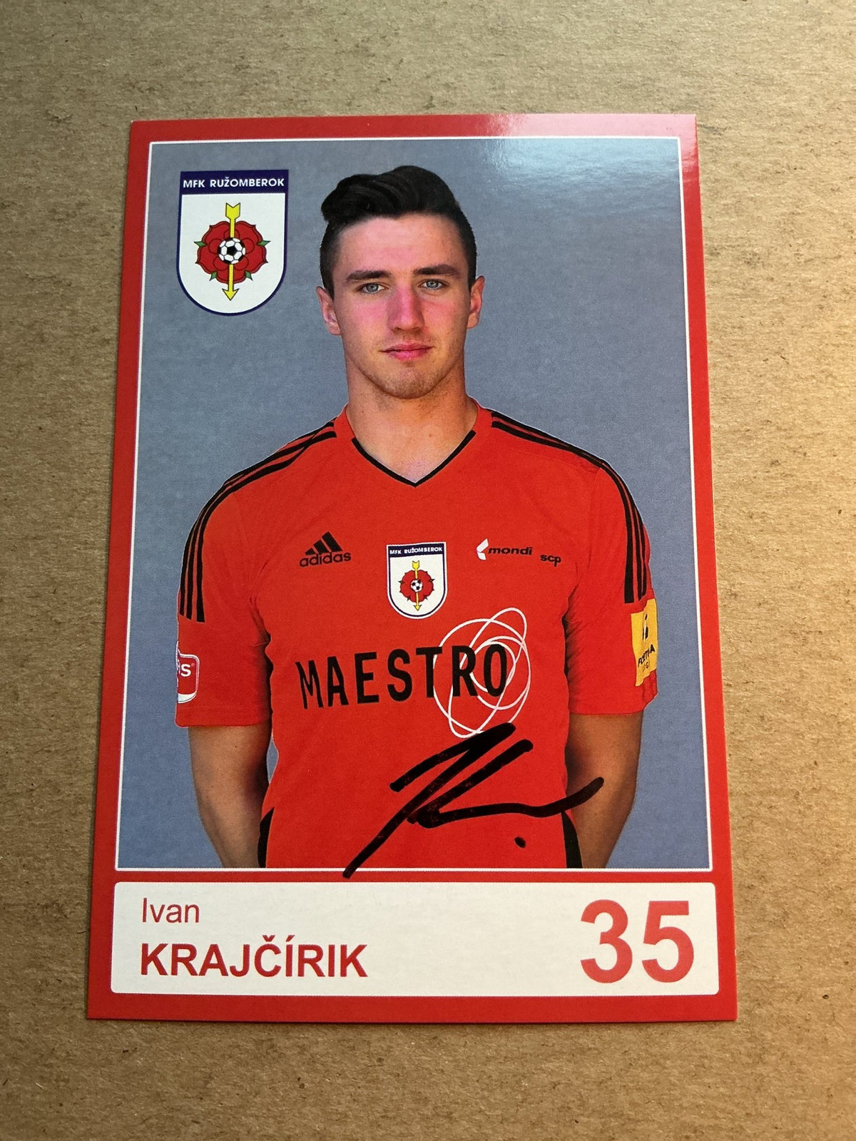 Ivan Krajčírik, Slovakia 🇸🇰 MFK Ružomberok 2021/22 hand signed - Autographs-World