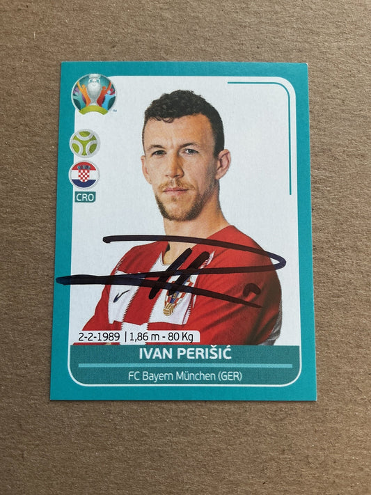 Ivan Perišić, Croatia 🇭🇷 UEFA Euro 2020 Panini hand signed - Autographs-World