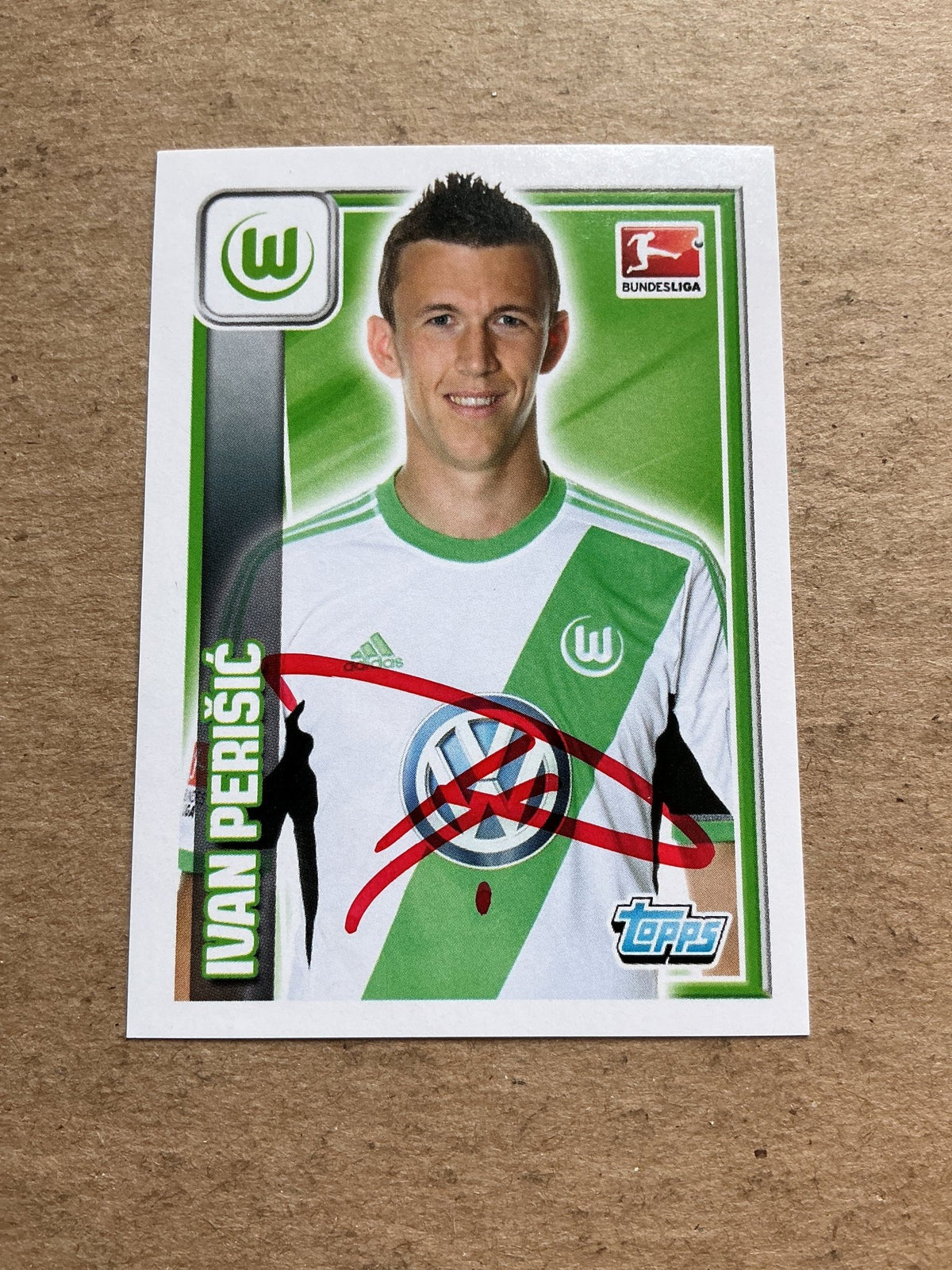 Ivan Perišić, Croatia 🇭🇷 VfL Wolfsburg 2013/14 Topps hand signed - Autographs-World