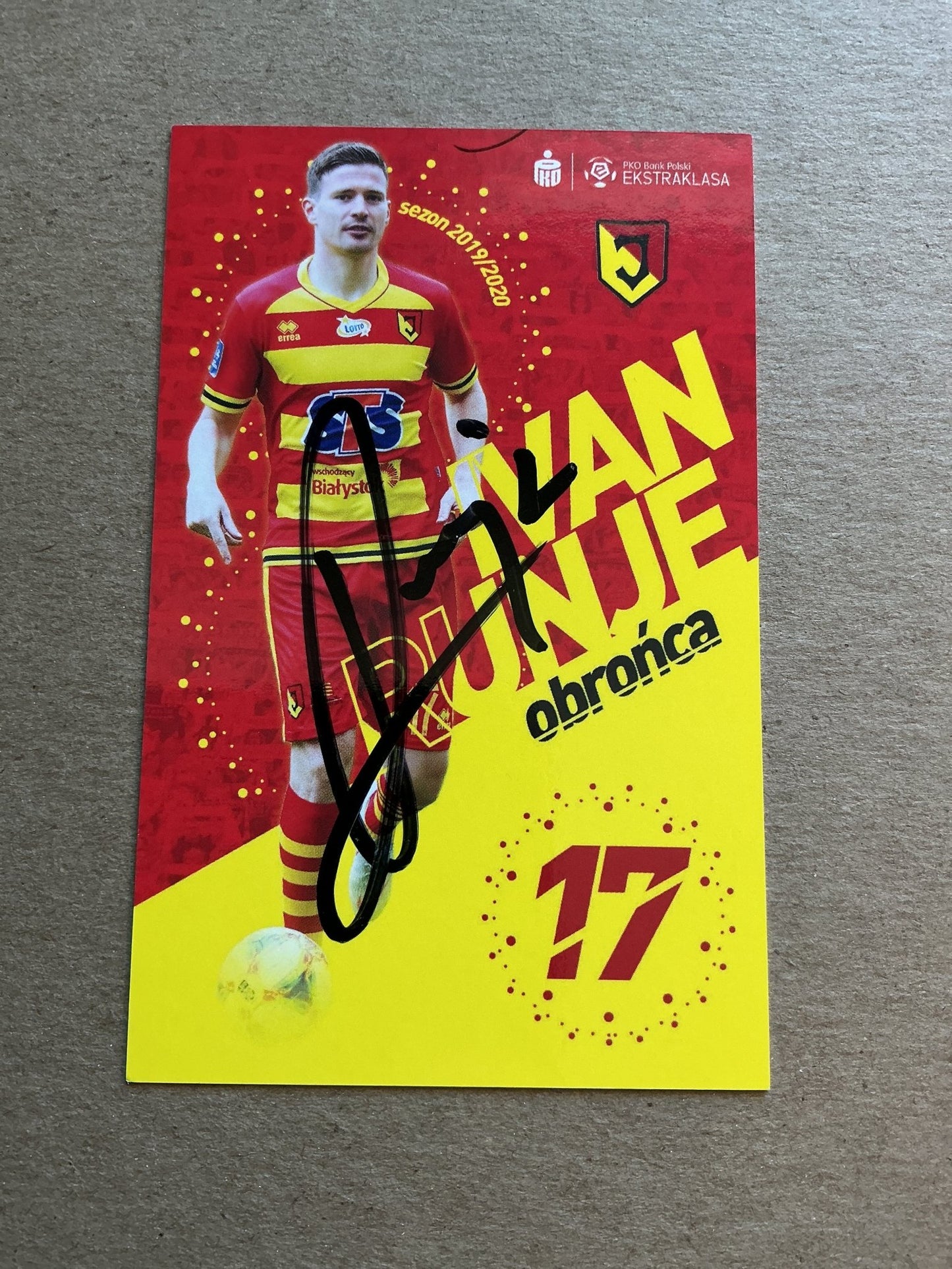 Ivan Runje, Croatia 🇭🇷 Jagiellonia Bialystok 2019/20 hand signed - Autographs-World