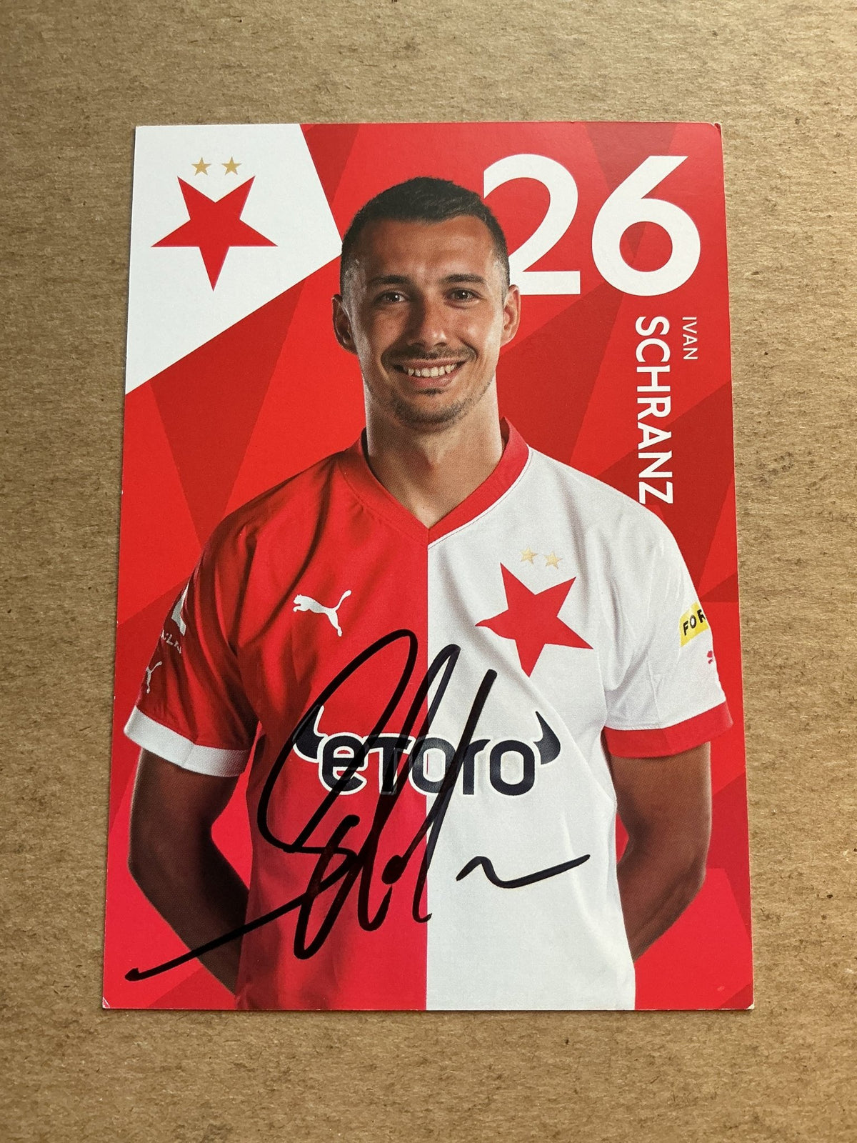 Ivan Schranz, Slovakia 🇸🇰 SK Slavia Prague 2022/23 hand signed - Autographs-World