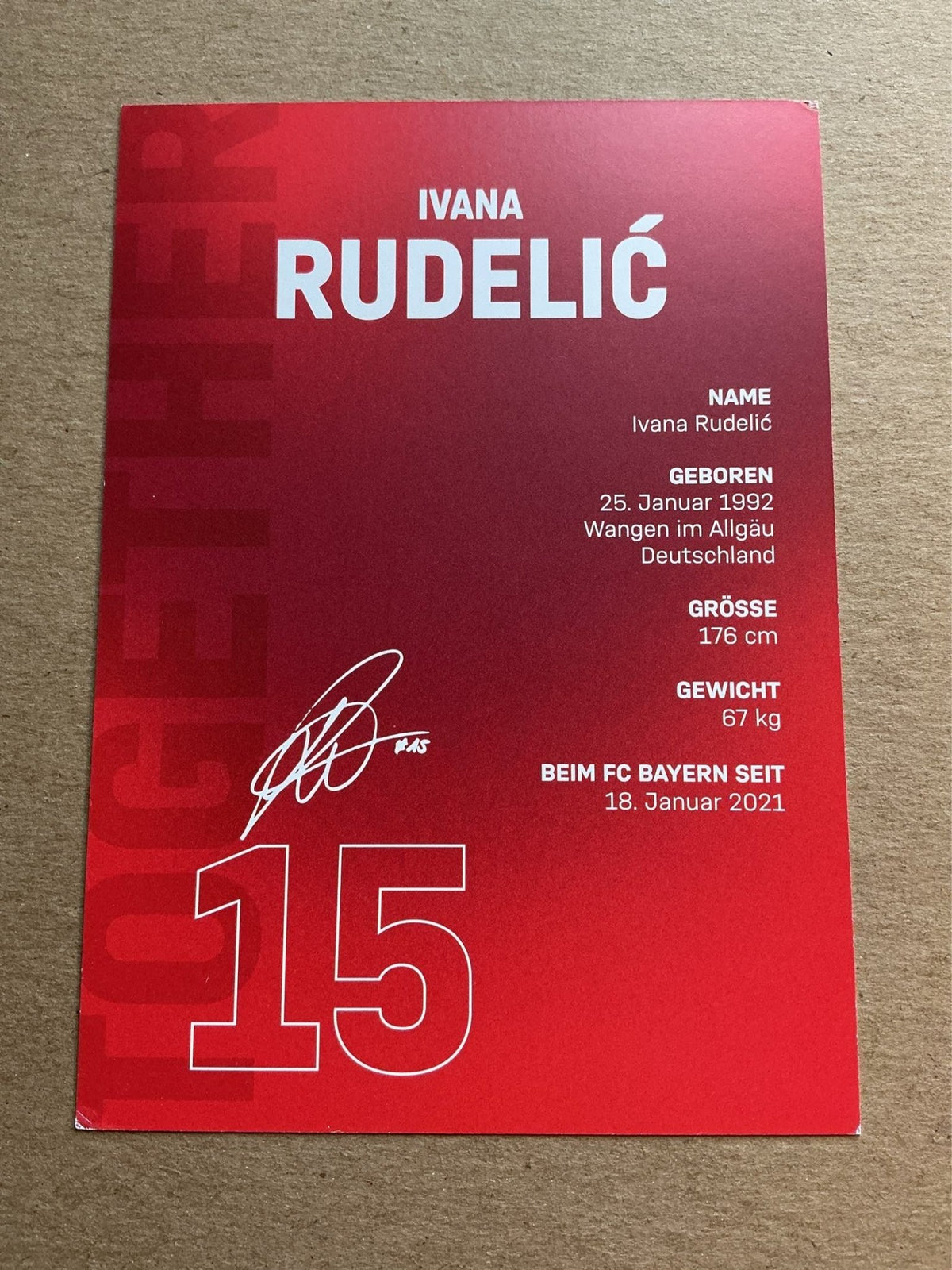 Ivana Rudelić, Croatia 🇭🇷 FC Bayern München 2021/22 hand signed - Autographs-World