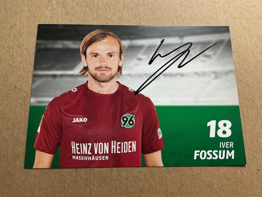 Iver Fossum, Norway 🇳🇴 Hannover 96 2018/19 hand signed - Autographs-World