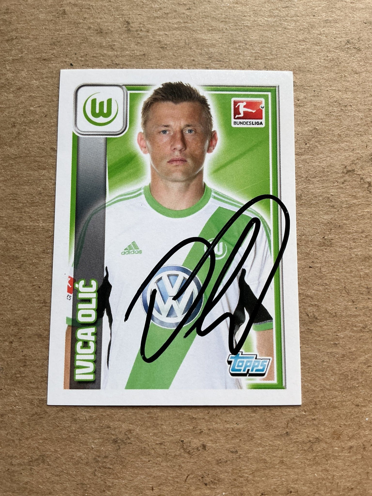 Ivica Olić, Croatia 🇭🇷 VfL Wolfsburg 2013/14 Topps hand signed - Autographs-World