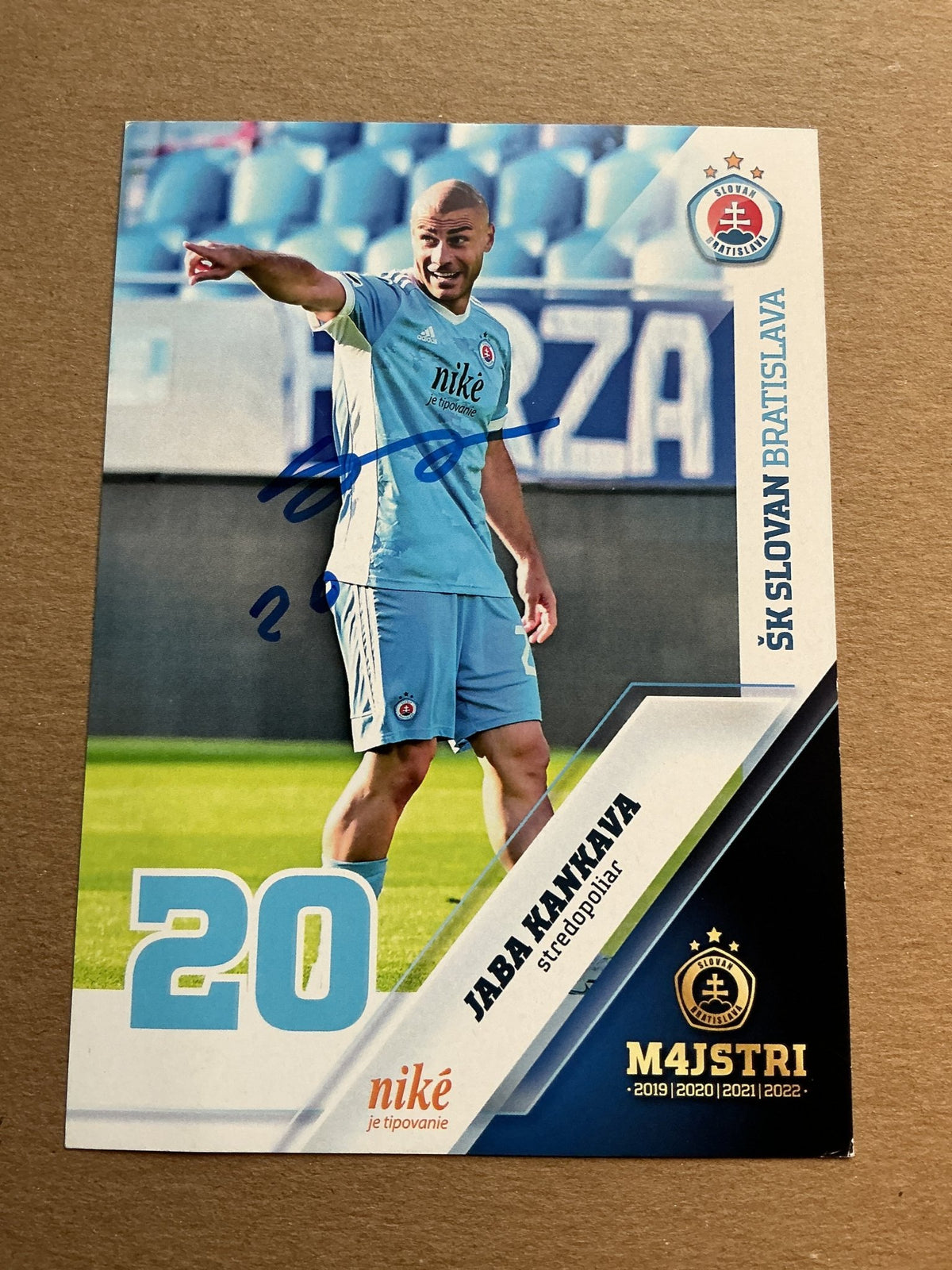 Jaba Kankava, Georgia 🇬🇪 ŠK Slovan Bratislava 2022/23 hand signed - Autographs-World