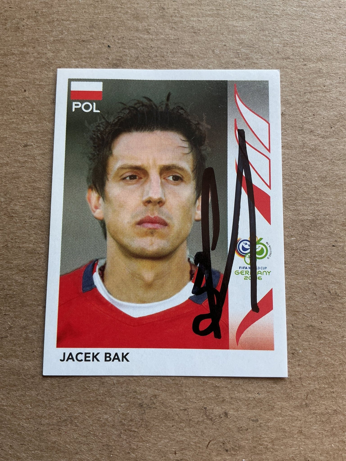 Jacek Bak, Poland 🇵🇱 FIFA World Cup 2006 Panini hand signed - Autographs-World