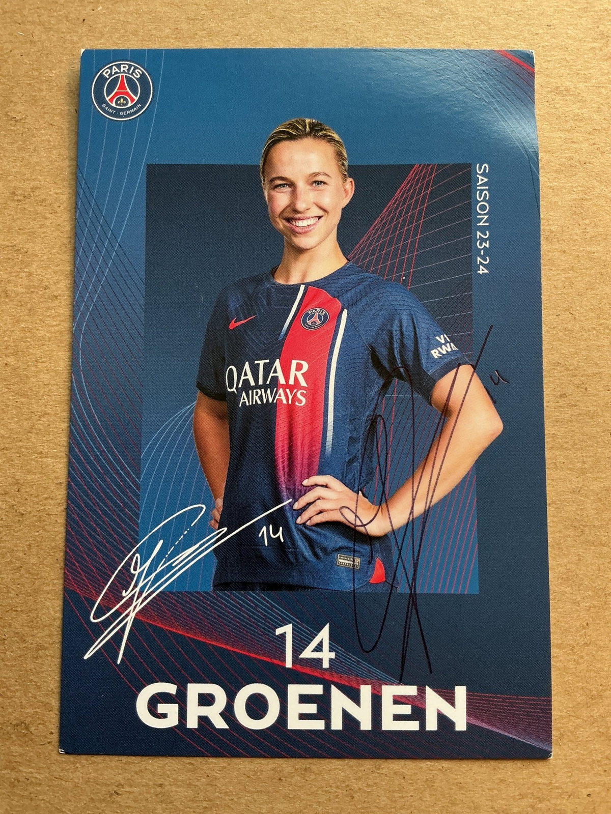 Jackie Groenen, Netherlands 🇳🇱 Paris Saint-Germain 2023/24 hand signed - Autographs-World