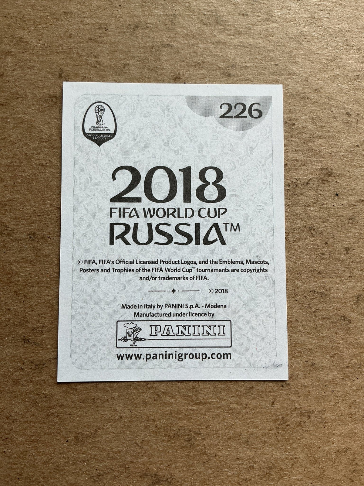 Jackson Irvine, Australia 🇦🇺 FIFA World Cup 2018 Panini hand signed - Autographs-World
