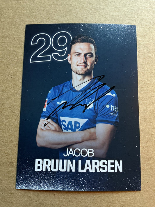 Jacob Bruun Larsen, Denmark 🇩🇰 TSG 1899 Hoffenheim 2024/25 hand signed - Autographs-World