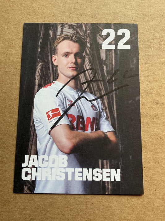 Jacob Christensen, Denmark 🇩🇰 1.FC Köln 2023/24 hand signed - Autographs-World