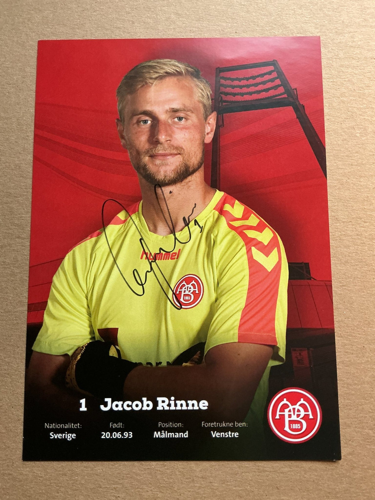 Jacob Rinne, Sweden 🇸🇪 Aalborg BK 2020/21 hand signed - Autographs-World