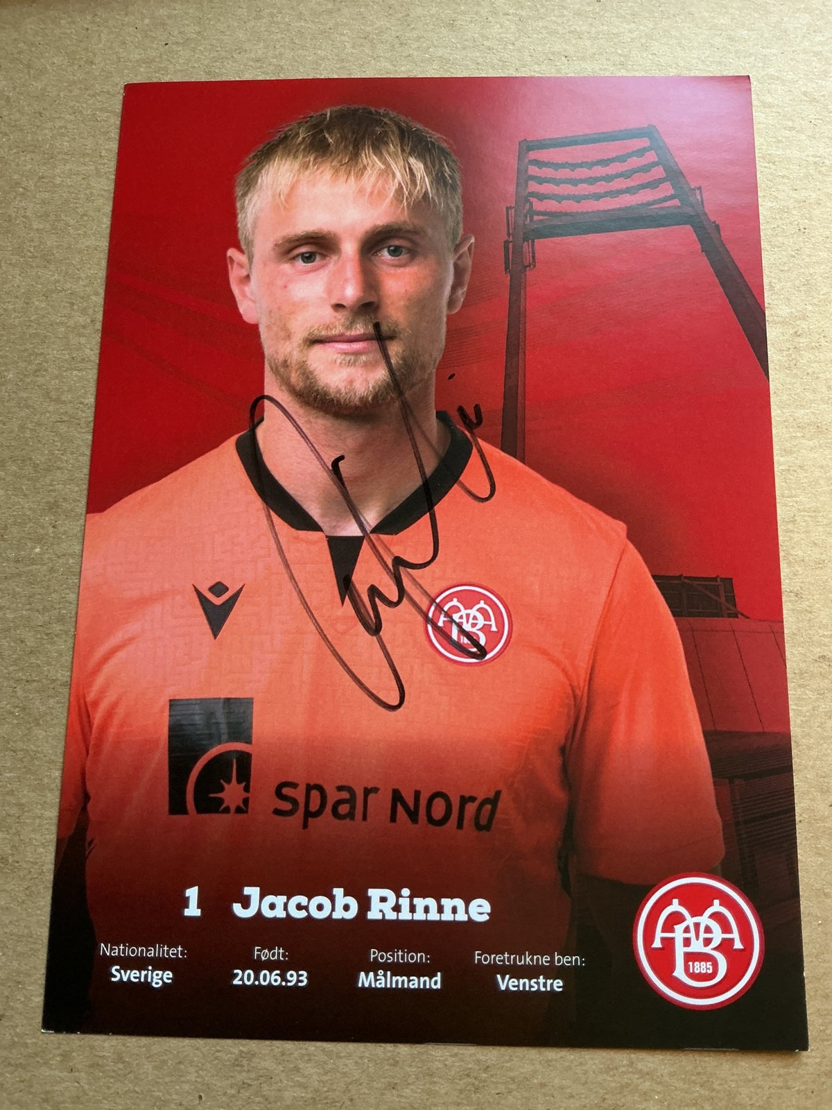 Jacob Rinne, Sweden 🇸🇪 Aalborg BK 2021/22 hand signed - Autographs-World