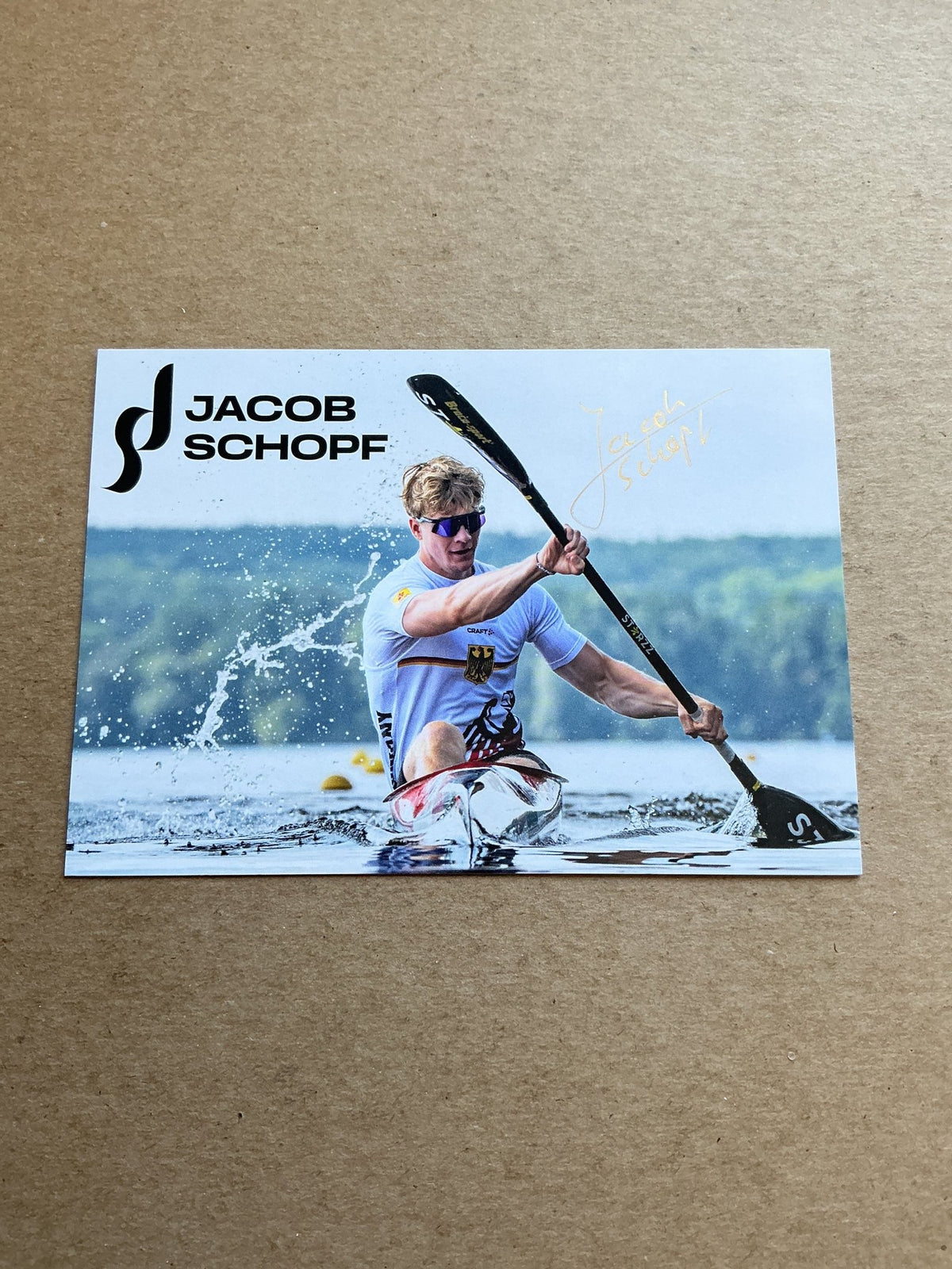 Jacob Schopf, Germany 🇩🇪 Canoeing Summer Olympics 2024 hand signed - Autographs-World