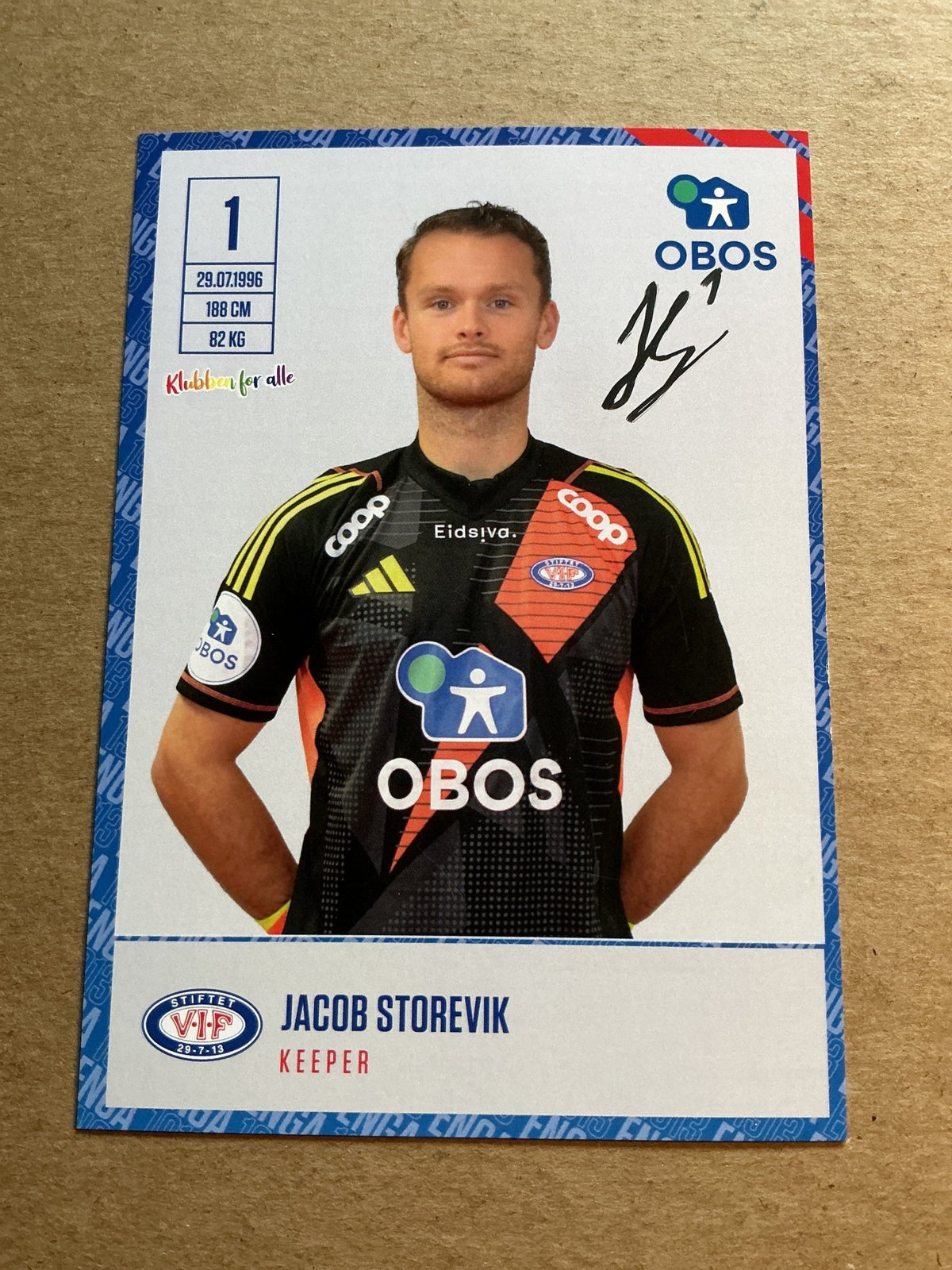 Jacob Storevik, Norway 🇳🇴 Vålerenga Fotball 2024/25 hand signed - Autographs-World
