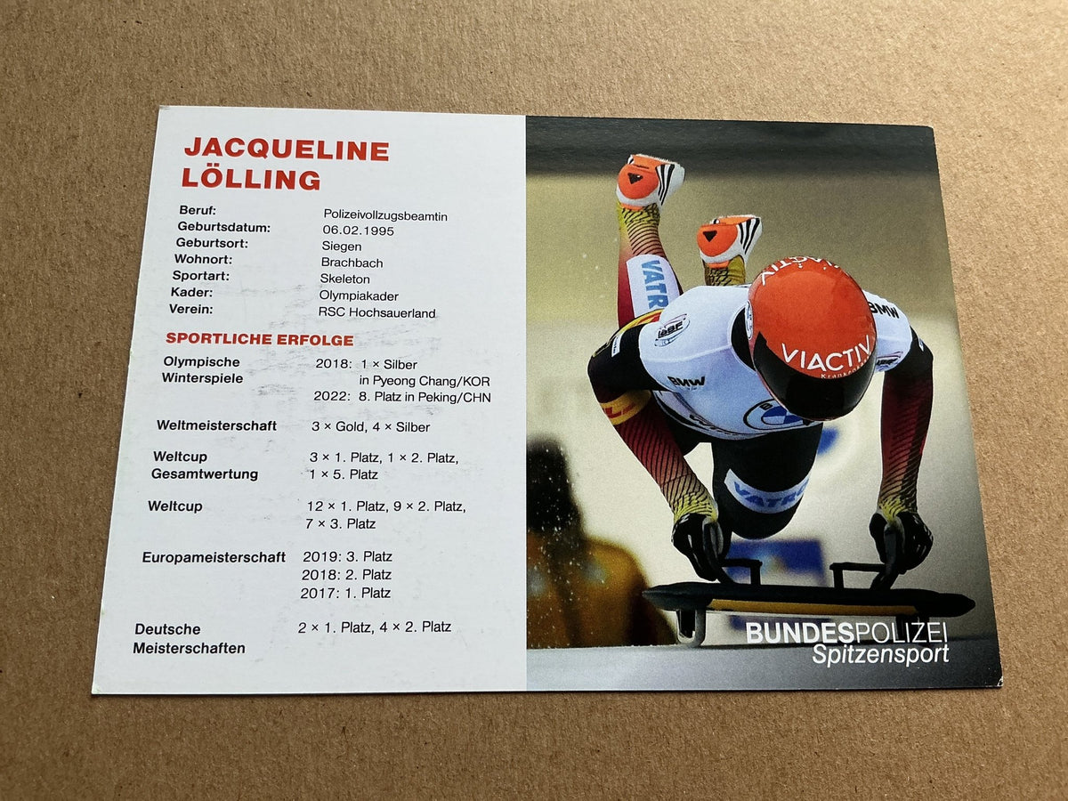 Jacqueline Lölling, Germany 🇩🇪 Skeleton Winter 2021/22 hand signed - Autographs-World