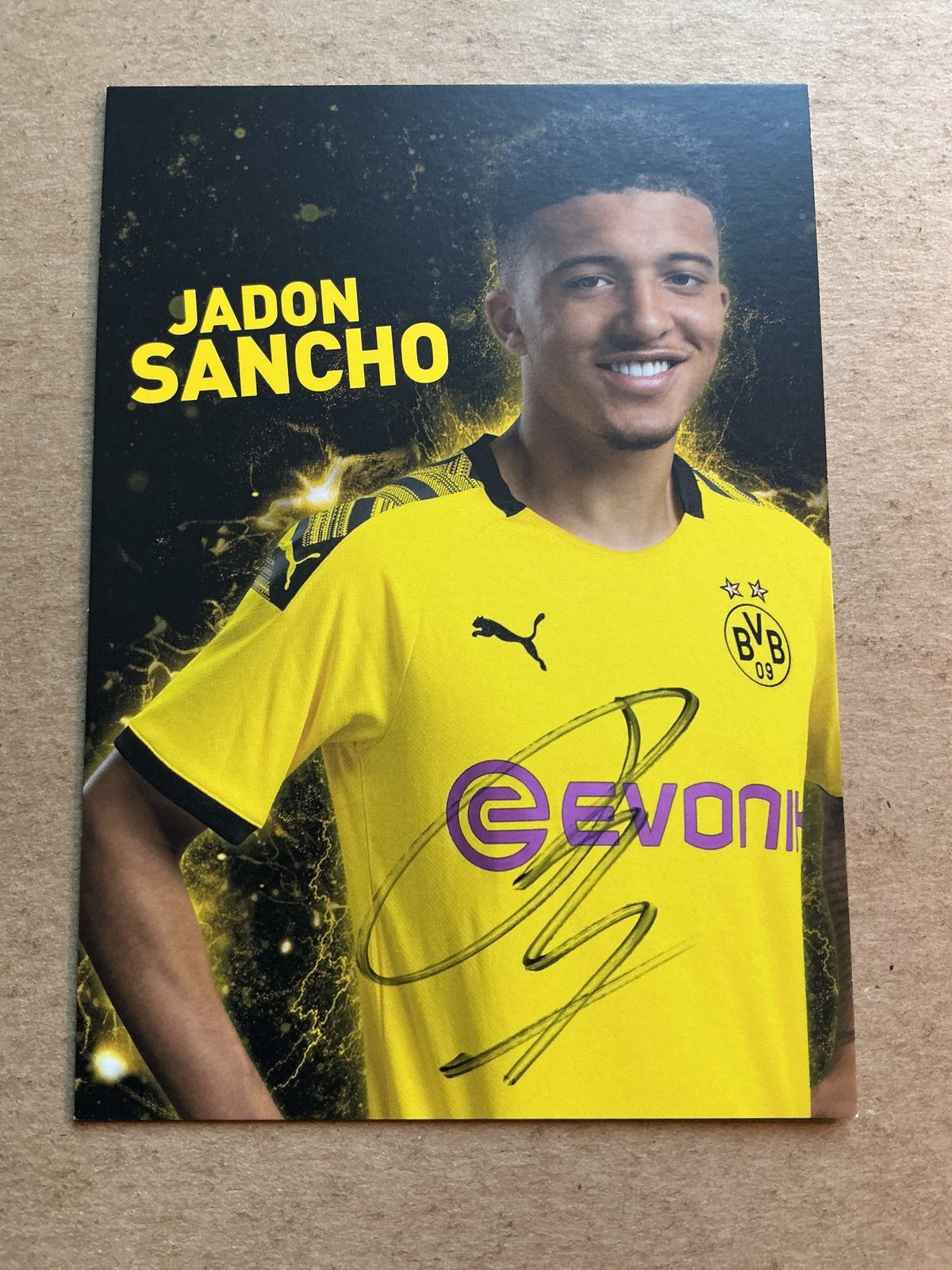 Jadon Sancho, England 🏴󠁧󠁢󠁥󠁮󠁧󠁿 Borussia Dortmund 2019/20 hand signed - Autographs-World