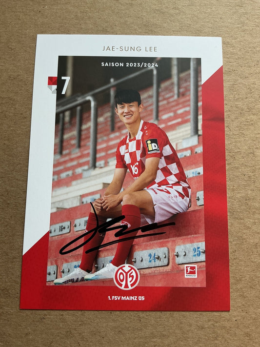 Jae-Sung Lee, South Korea 🇰🇷 FSV Mainz 05 2023/24 hand signed - Autographs-World
