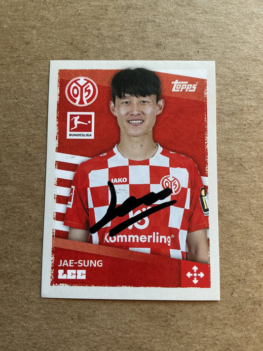 Jae-Sung Lee, South Korea 🇰🇷 FSV Mainz 05 2023/24 Topps hand signed - Autographs-World