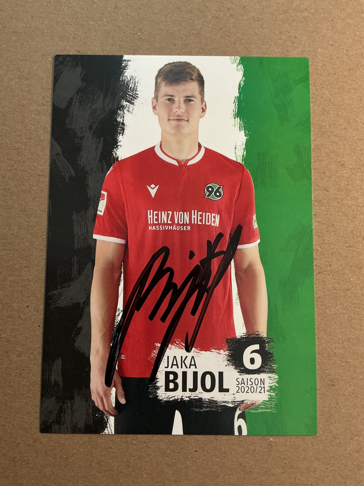 Jaka Bijol, Slovenia 🇸🇮 Hannover 96 2020/21 hand signed - Autographs-World