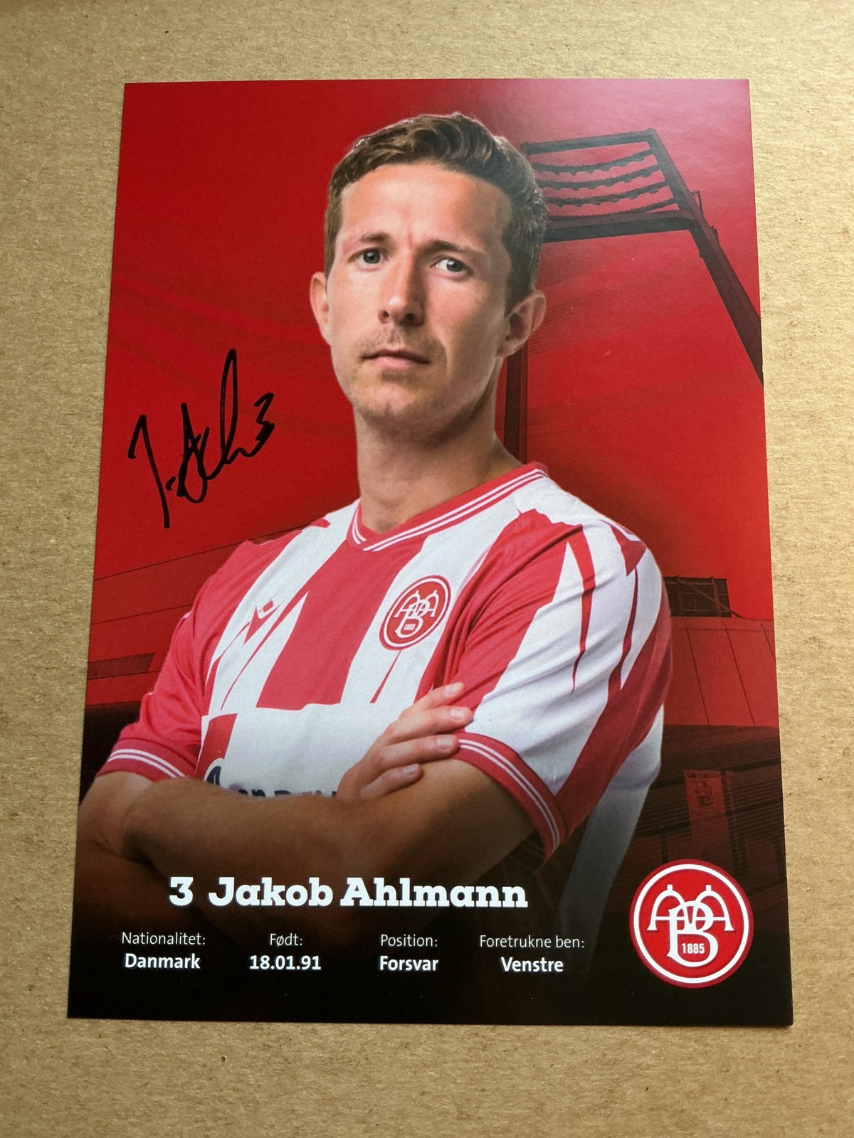 Jakob Ahlmann, Denmark 🇩🇰 Aalborg BK 2021/22 hand signed - Autographs-World