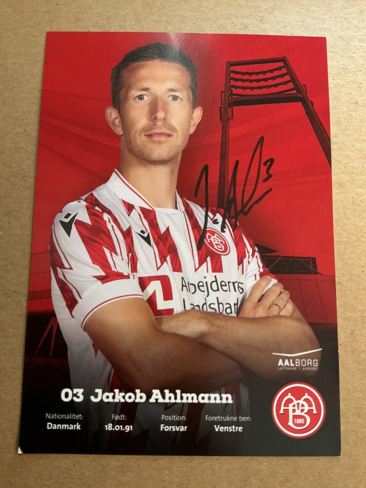 Jakob Ahlmann, Denmark 🇩🇰 Aalborg BK 2023/24 hand signed - Autographs-World