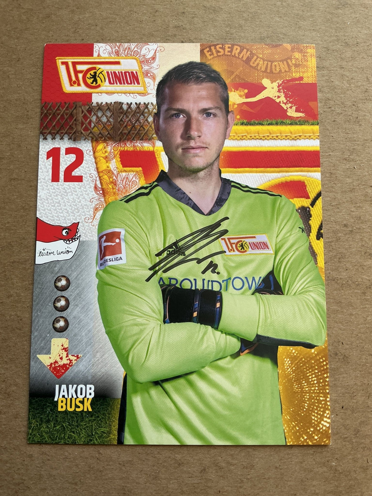Jakob Busk, Denmark 🇩🇰 1.FC Union Berlin 2020/21 hand signed - Autographs-World