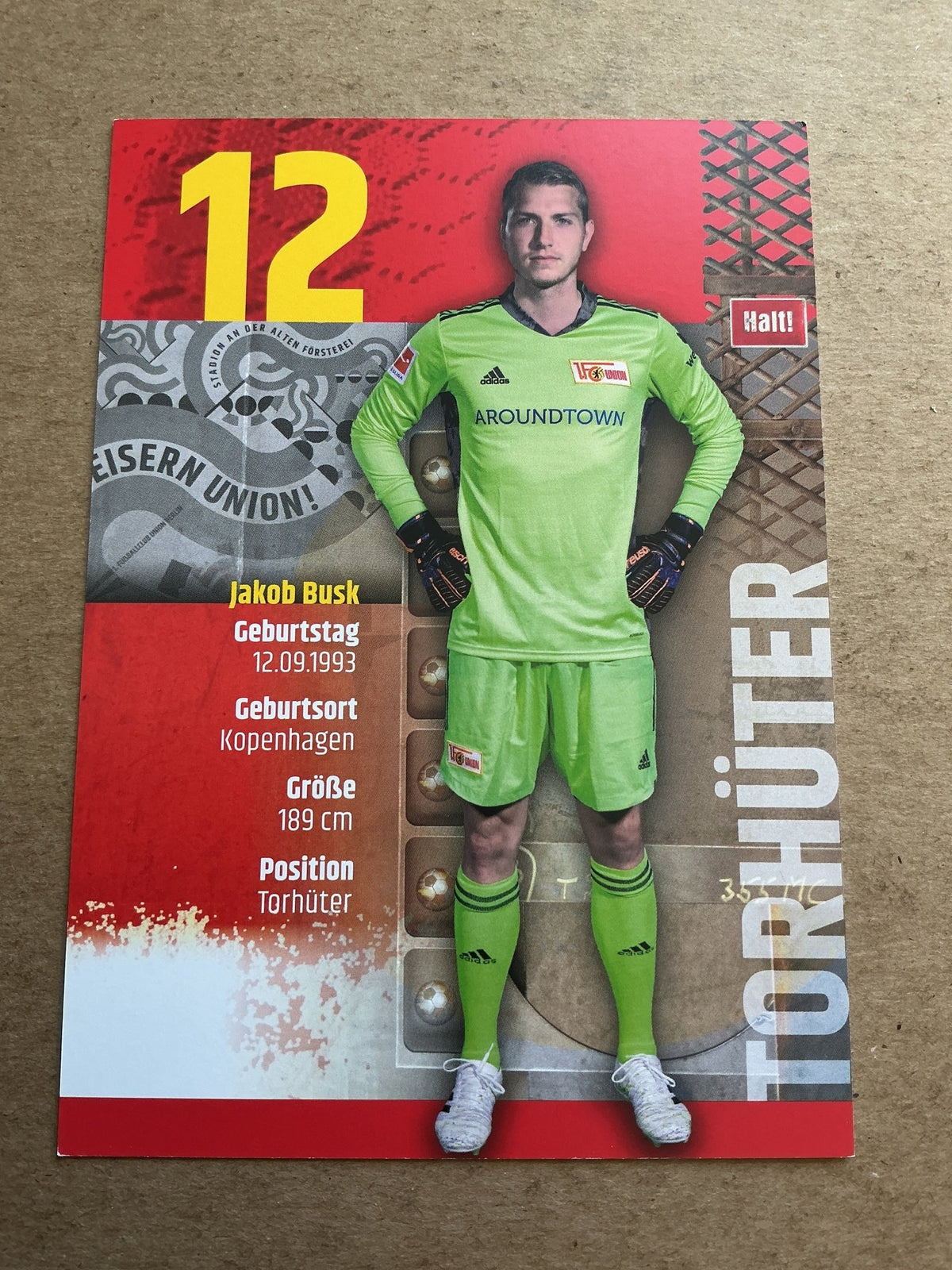 Jakob Busk, Denmark 🇩🇰 1.FC Union Berlin 2020/21 hand signed - Autographs-World