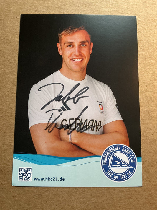 Jakob Thordsen, Germany 🇩🇪 Canoeing Summer Olympics 2024 hand signed - Autographs-World